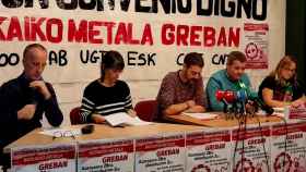 Rueda de prensa para anunciar una semana de huelga en el Metal de Bizkaia / CV