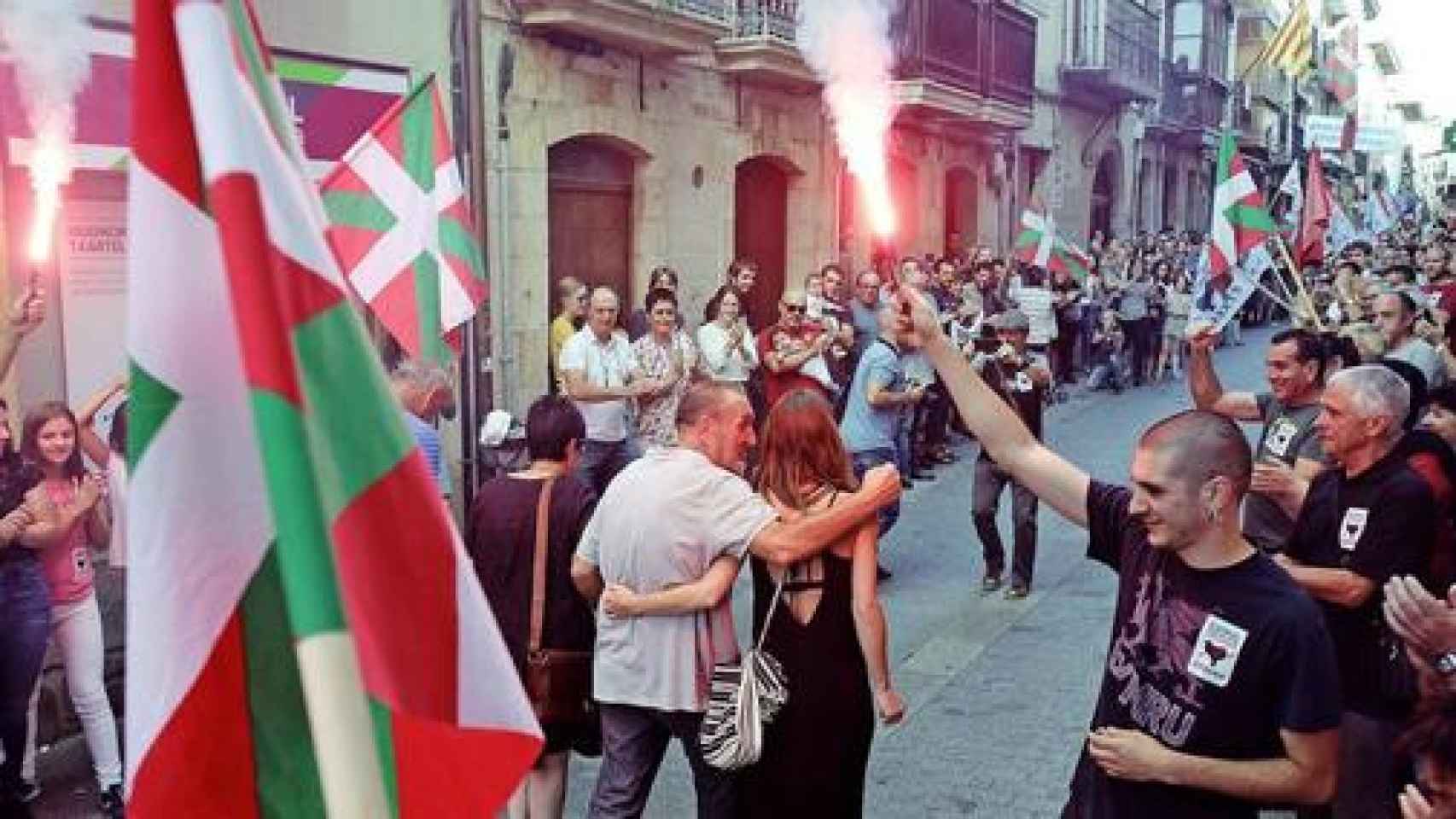 Homenaje al integrante de ETA Xabier Ugarte, uno de los secuestradores de Ortega Lara, en Oate.