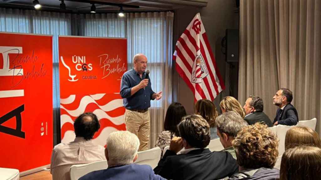 Ricardo Barkala durante un acto de su candidatura en Getxo / Barkala Geuria