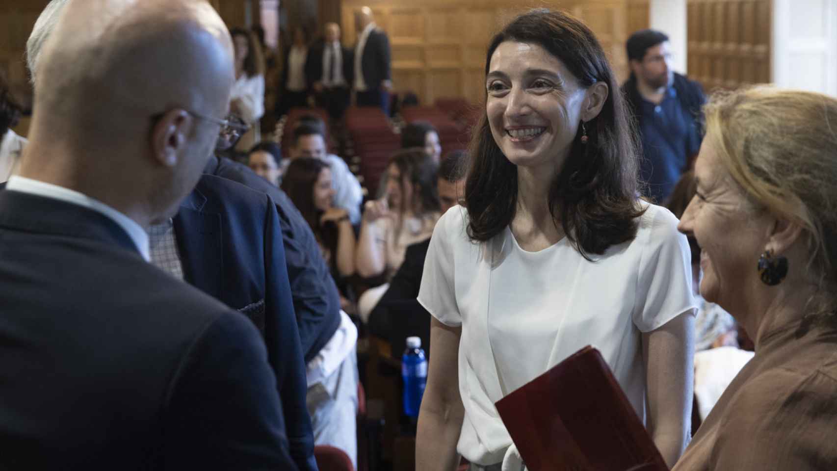 La ministra de Justicia, Pilar Llop, ha inaugurado este lunes en San Sebastin el curso de verano de la UPV-EHU Los restos globales de la Unin Europea. EFE/ Javier Etxezarreta