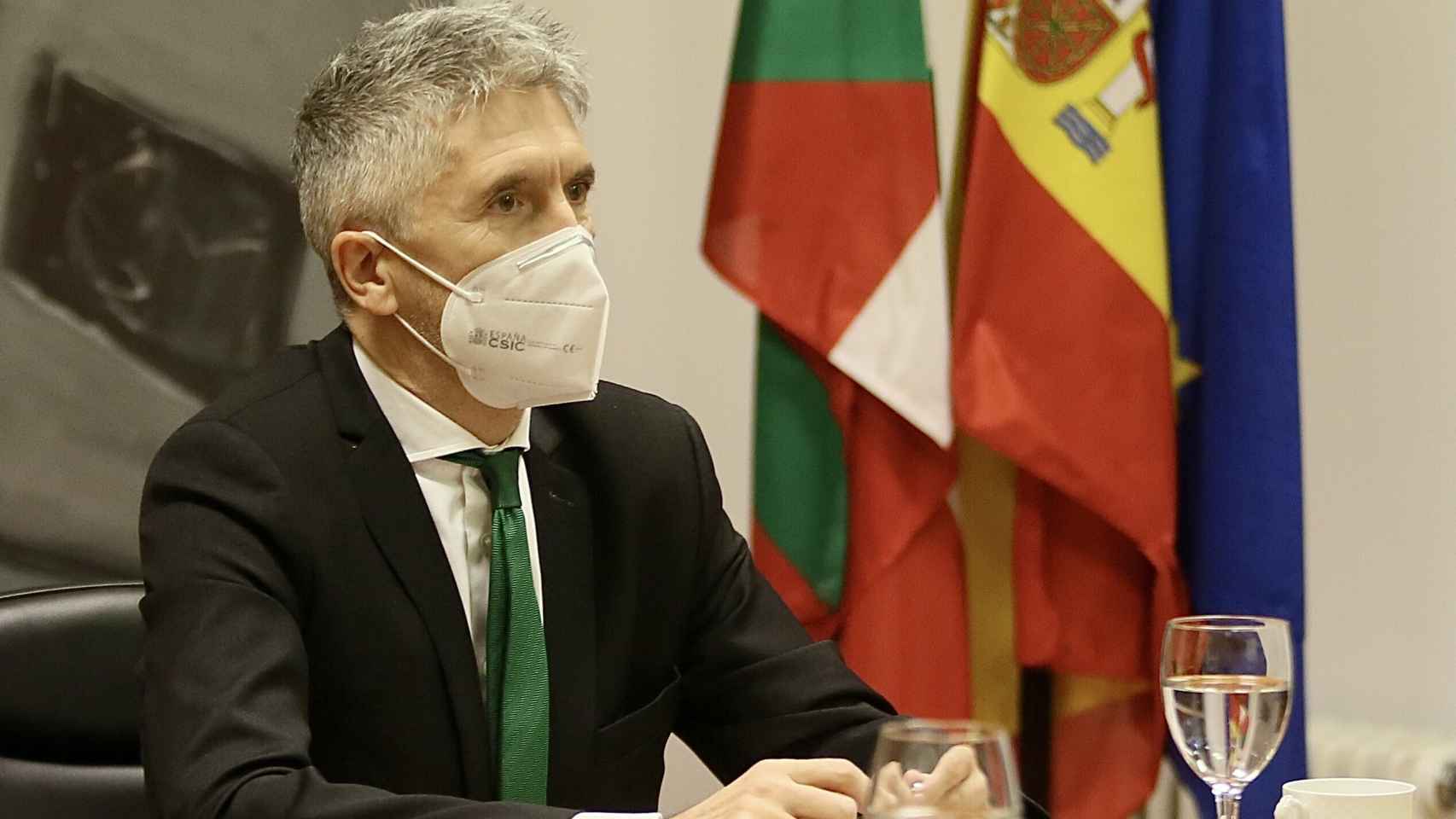 Ministro de Interior, Fernando Grande Marlaska, presentando la nueva crcel de Zubieta