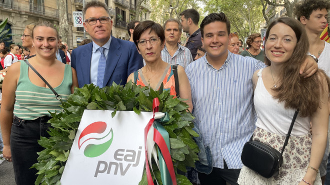 La delegación del PNV, este domingo en la Diada / EAJ-PNV