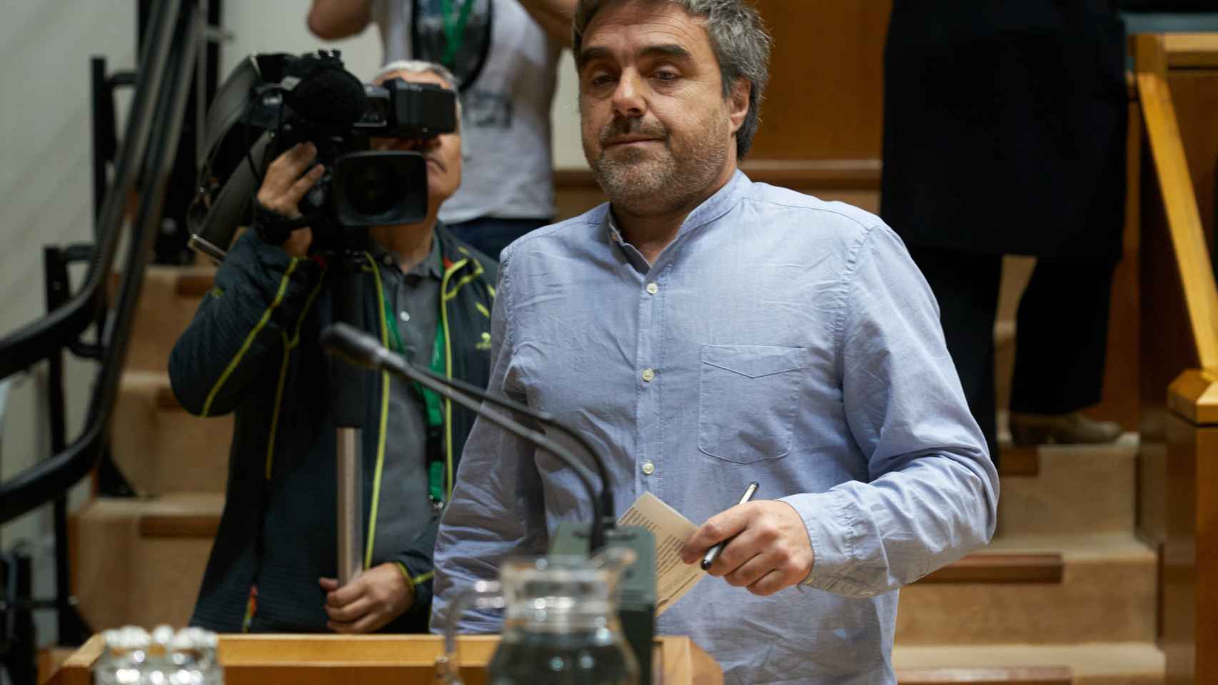 Mikel Otero, de EH Bildu, en el Parlamento Vasco / EFE