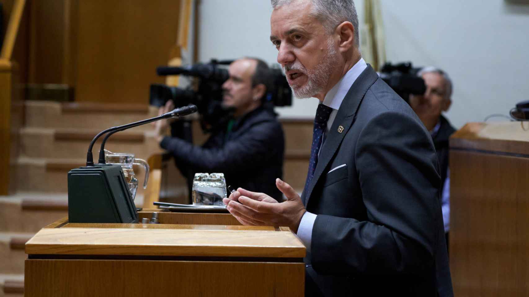 El lehendakari, Iigo Urkullu, este viernes en el Parlamento vasco.