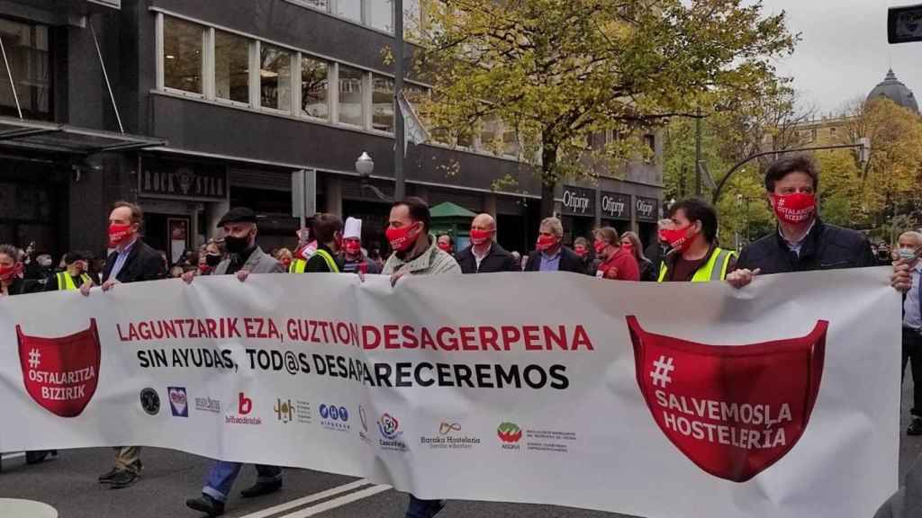 Manifestacin de los hosteleros vascos. /EP