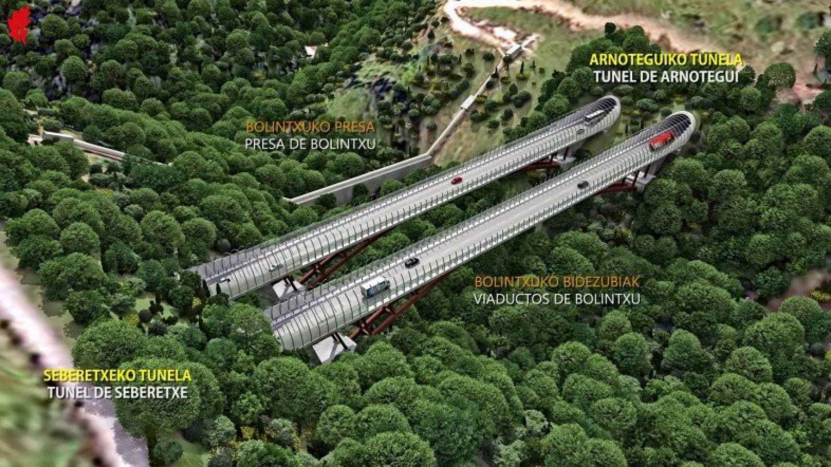 Viaductos del Bolintxu . / Bizkaia.eus