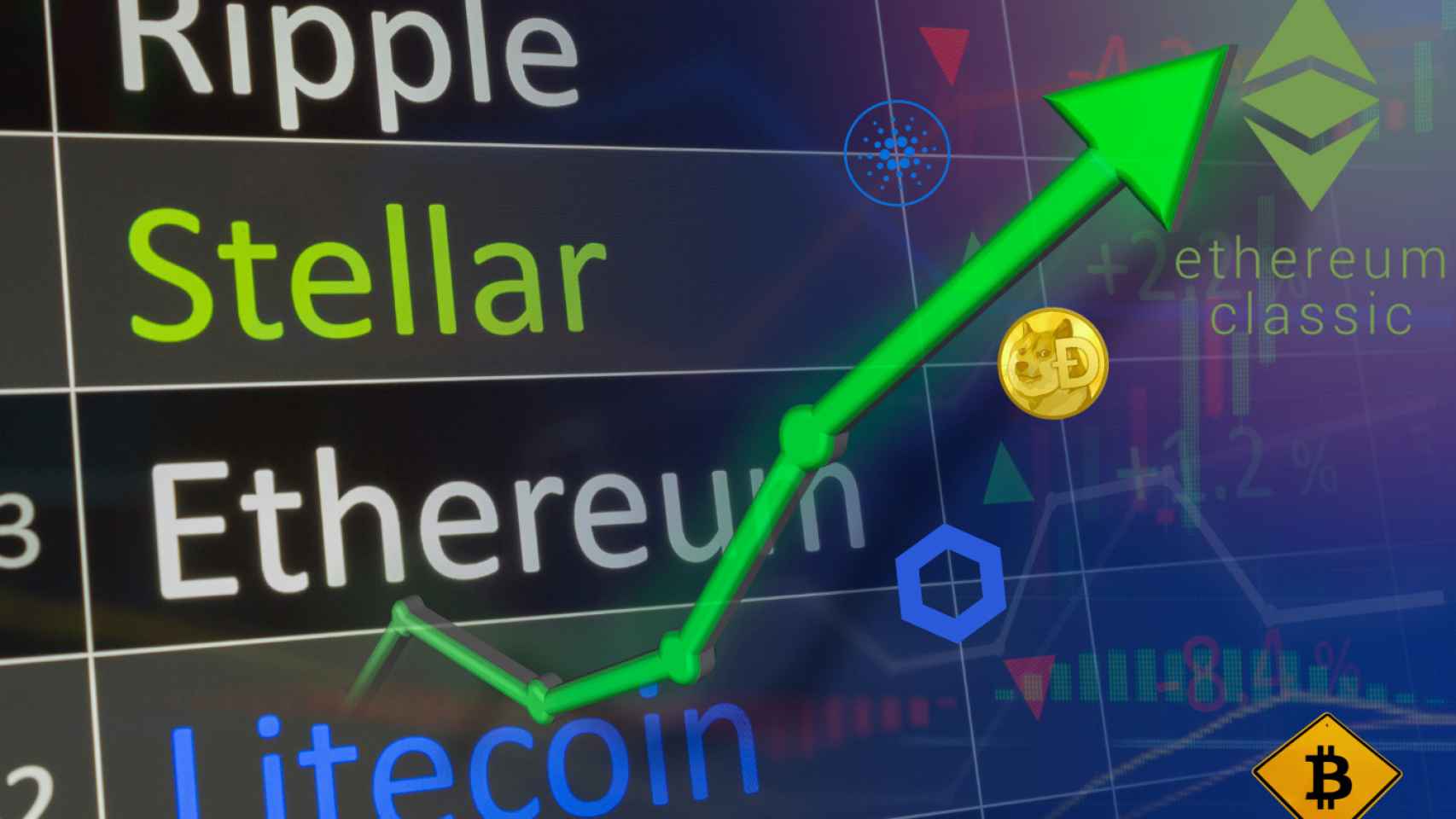 Los precios de muchas 'altcoins' han experimentado un gran crecimiento desde el pasado lunes.