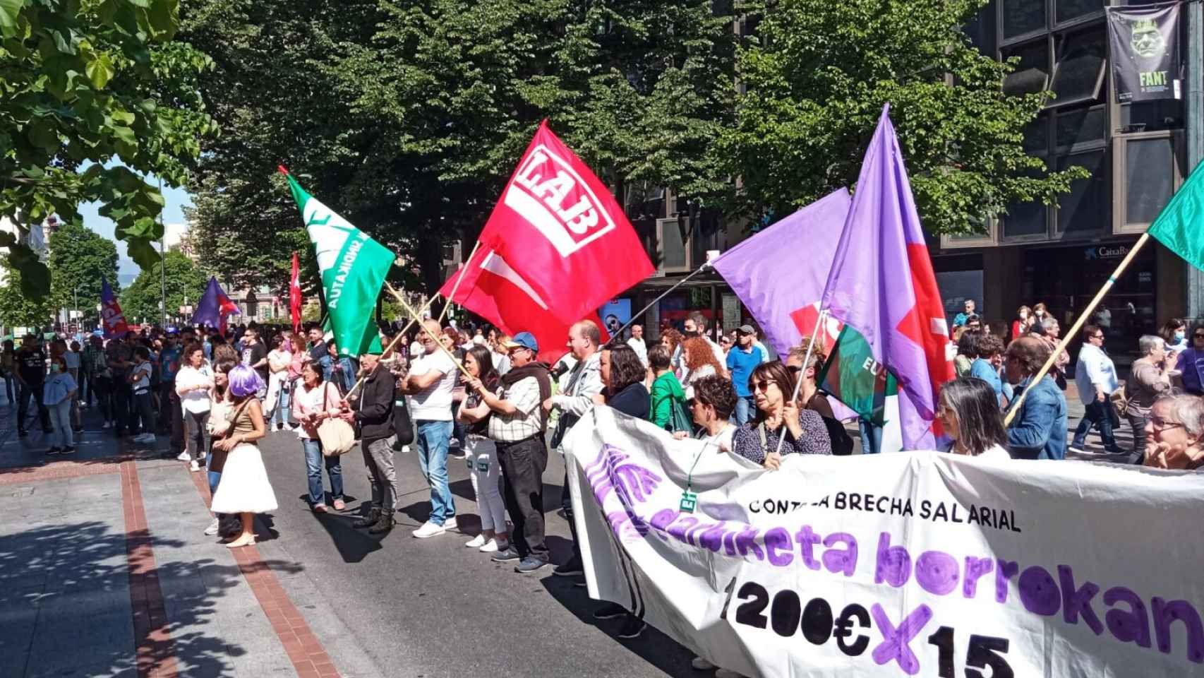 Movilizacin de trabajadoras de la limpieza de Bizkaia / LAB