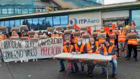 Trabajadores PCB-ITP Aero, cuyo ERE fue anulado por el Superior Vasco y por el Supremo. / EP