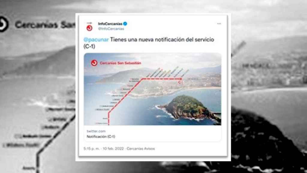 Mensaje de Renfe en Twitter a un viajero