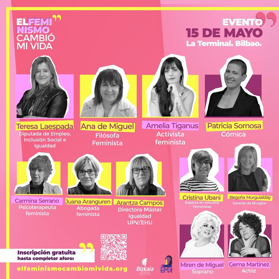 Cartel de la jornada 'El feminismo cambió mi vida'.