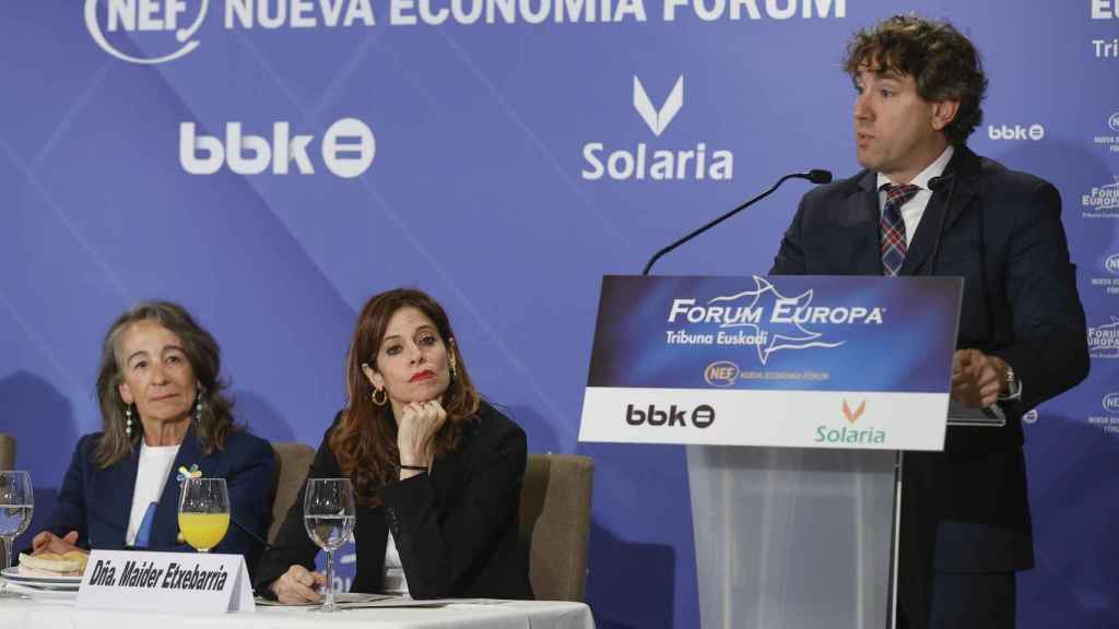 Andueza en un acto de presentación de las candidatas socialistas a las alcaldías de las capitales vascas / Efe