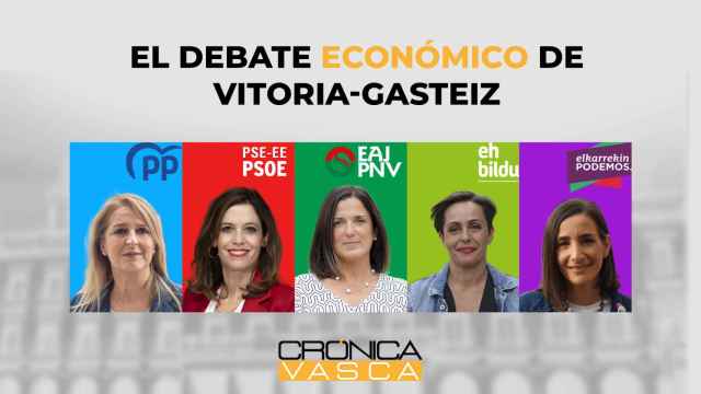 En orden: Ainhoa Domaica (PP),  Maider Etxebarria (PSE),  Beatriz Artolazabal (PNV),, Rocío Vitero (Bildu) y Garbiñe Ruiz (Podemos)