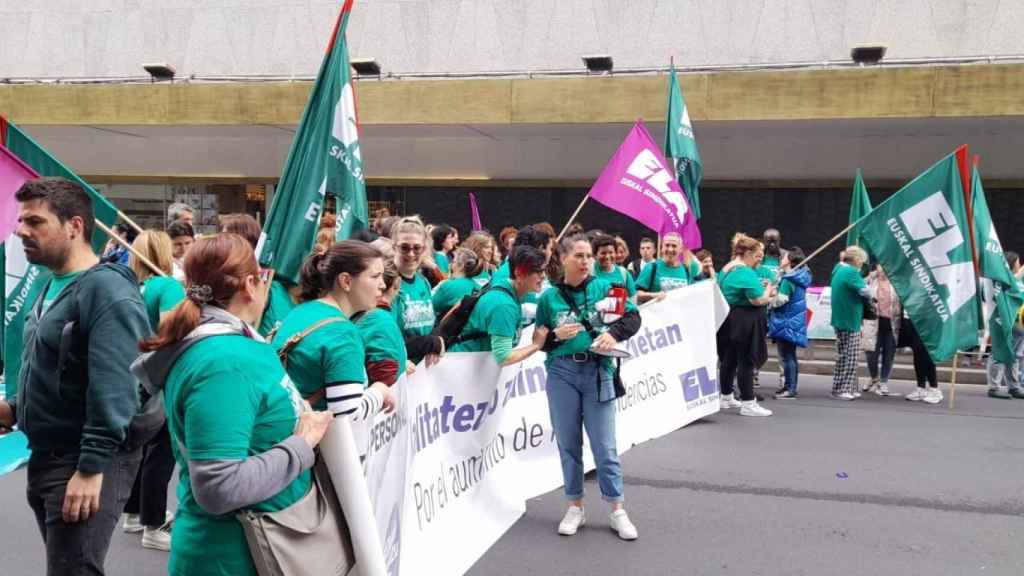 Movilización de trabajadoras de las residencias de Bizkaia / EP