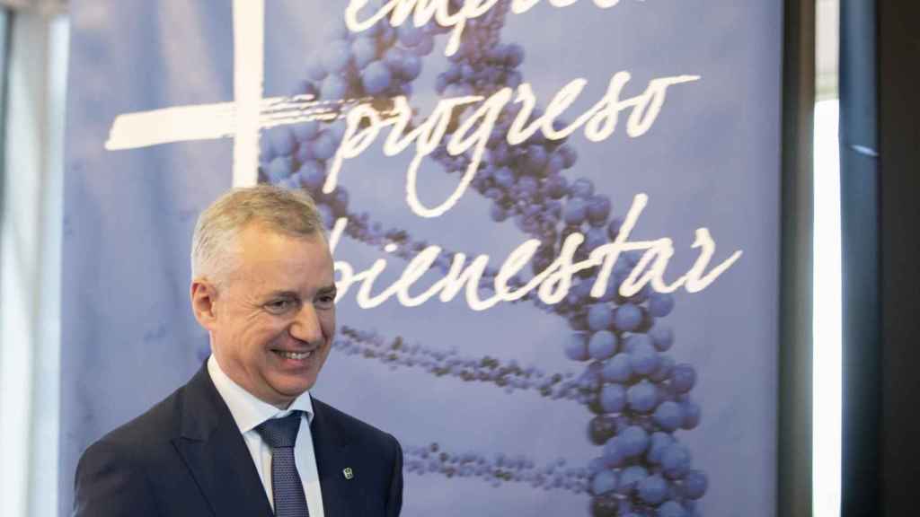 El lehendakari, Iñigo Urkullu, durante la asamblea de SEA-Empresarios Alaveses celebrada este viernes en Vitoria / DAVID AGUILAR .EFE