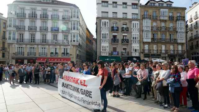Manifestación en contra de la violencia machista en Euskadi / EFE