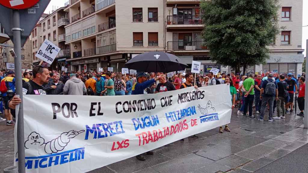 Manifestación de los trabajadores de Michelin en la lucha por su convenio / EUROPA PRESS