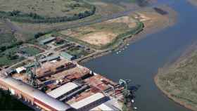 Vista aérea de los astilleros Murueta, donde está previsto construir una de las sedes del nuevo Guggenheim.
