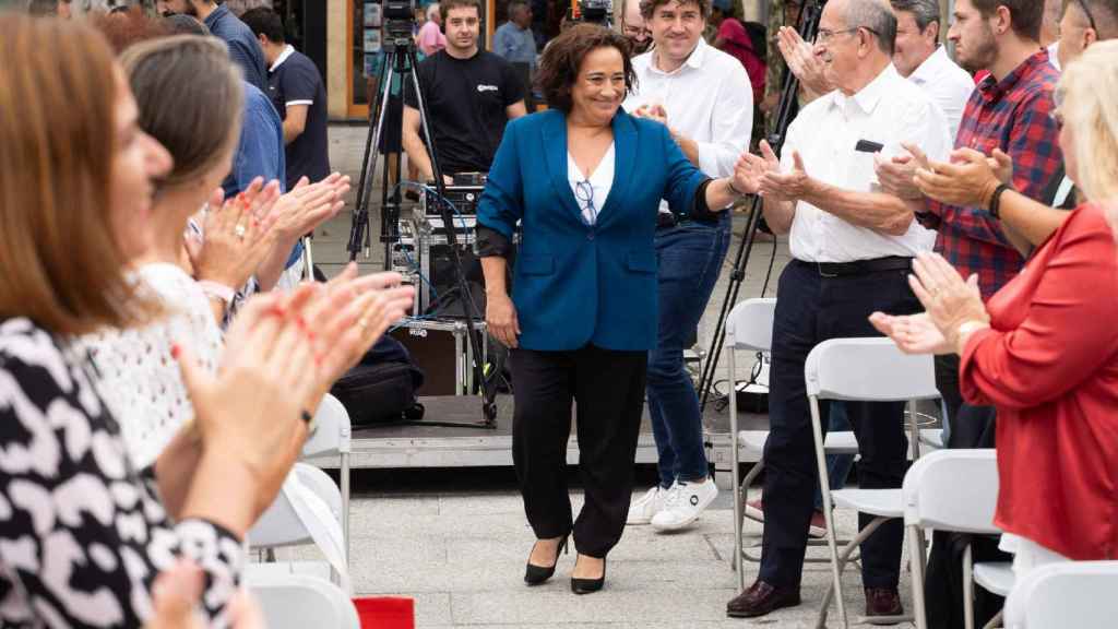 Rafaela Romera durante un acto de campaña en Irún / PSE-EE