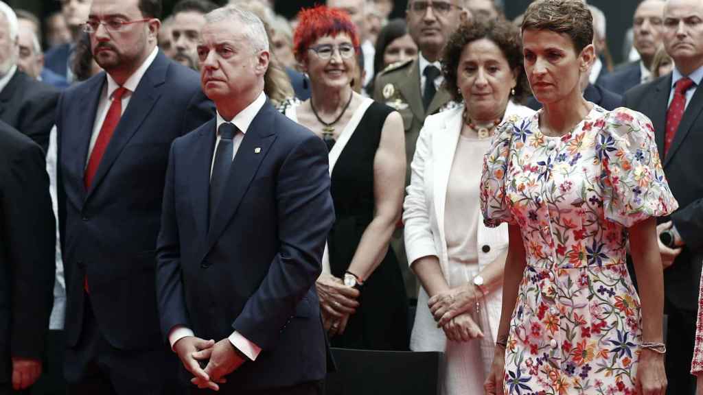 El lehendakari, Iñigo Urkullu, durante la investidura de la presidenta de Navarra, María Chivite / Jesús Diges - EFE