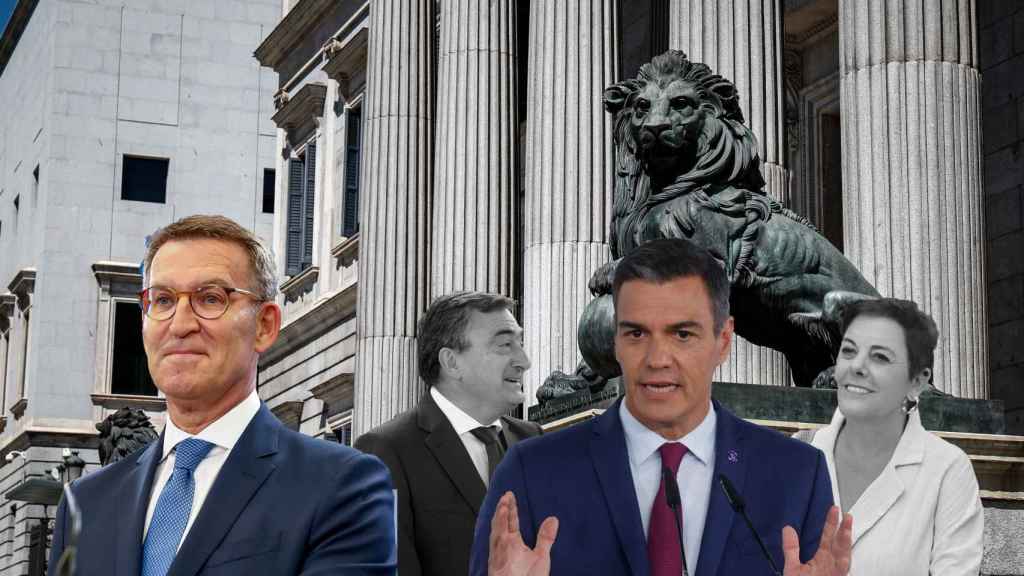 Pedro Sánchez y Andoni Ortuzar durante la firma del acuerdo de investidura en 2019 / Ballesteros - EFE