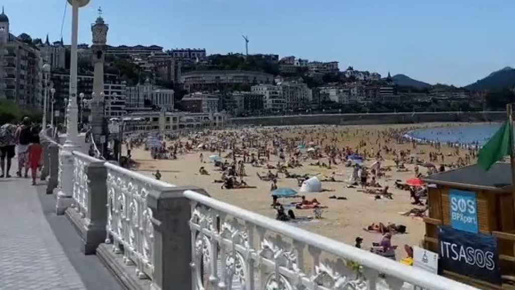 El paseo de La Concha, en Donostia, Gipuzkoa.