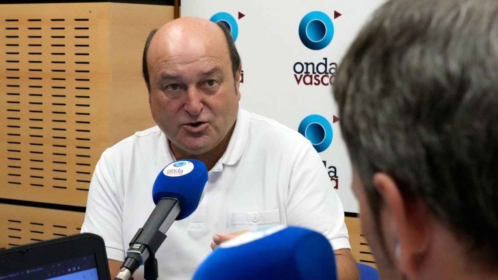 El presidente del EBB del PNV, Andoni Ortuzar en una reciente entrevista en Onda Vasca / PNV-EAJ