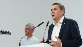 El coordinador de EH-Bildu, Arnaldo Otegi, en un acto tras las elecciones del 23-J / Europa Press