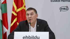 El líder de Bildu, Arnaldo Otegi, este sábado en Francia.