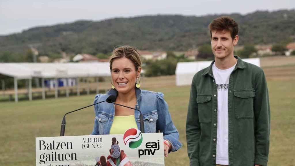 La secretaria del EBB, Mireia Zarate, durante la presentación del 47 Alderdi Eguna del PNV en Foronda / EAJ-PNV