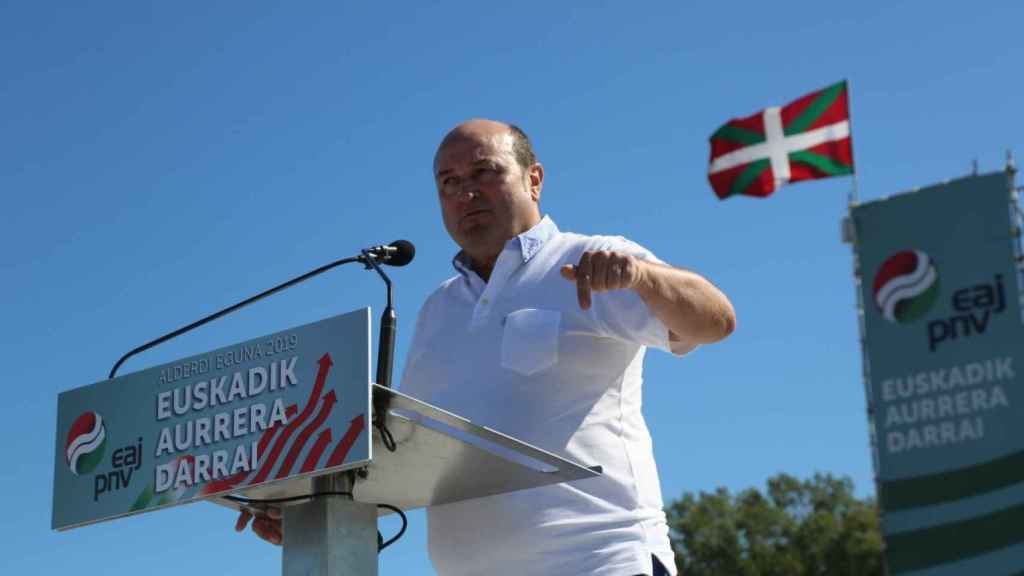 El presidente del EBB del PNV, Andoni Ortuzar, en el Alderdi Eguna de 2019 / EAJ-PNV