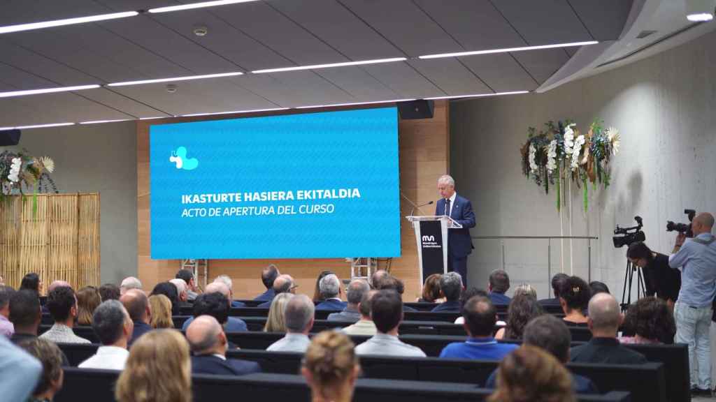 Acto de apertura del nuevo curso con el lehendakari, Iñigo Urkullu.