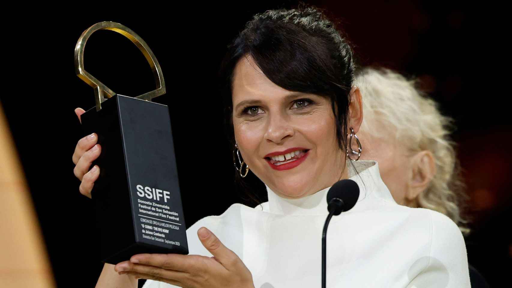 La directora Jaione Camborda en el Festival de Cine de San Sebastián.