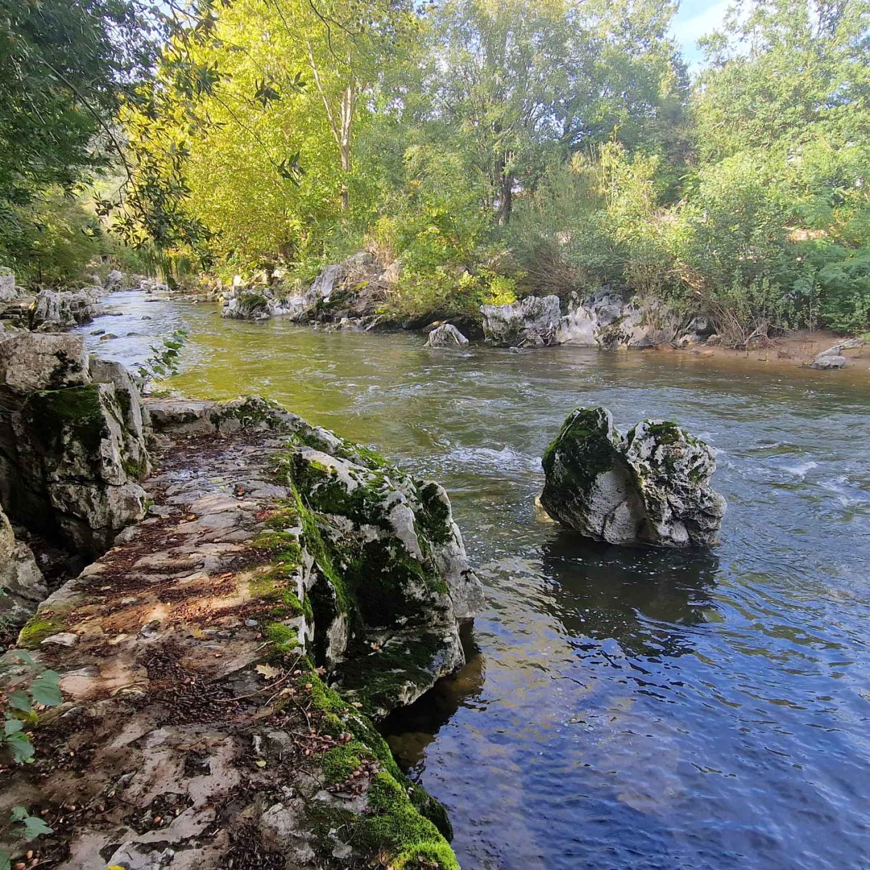 : Los aficionados a la pesca sitúan en la pasarela y márgenes del río, no en vano se trata de uno de los cotos salmoneros más importantes de Cantabria / A. VIRI