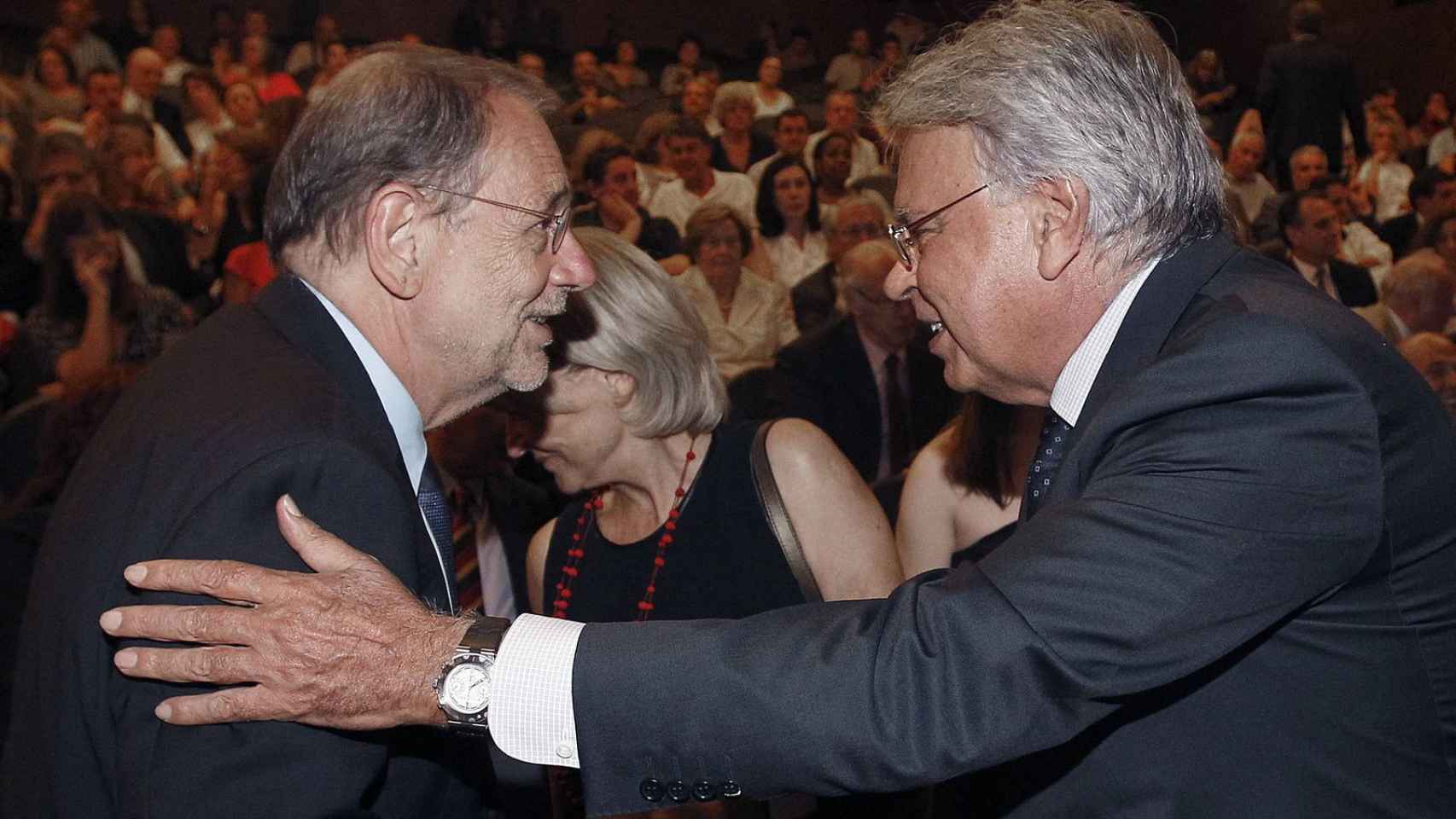 Javier Solana- y Felipe González en 2011.