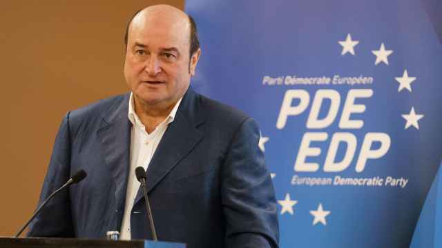 El presidente del Partido Nacionalista Vasco, Andoni Ortuzar, durante el congreso del Partido Democrático Europeo