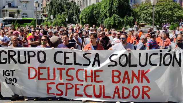 Movilización de trabajadores de Nervacero en Bilbao / X