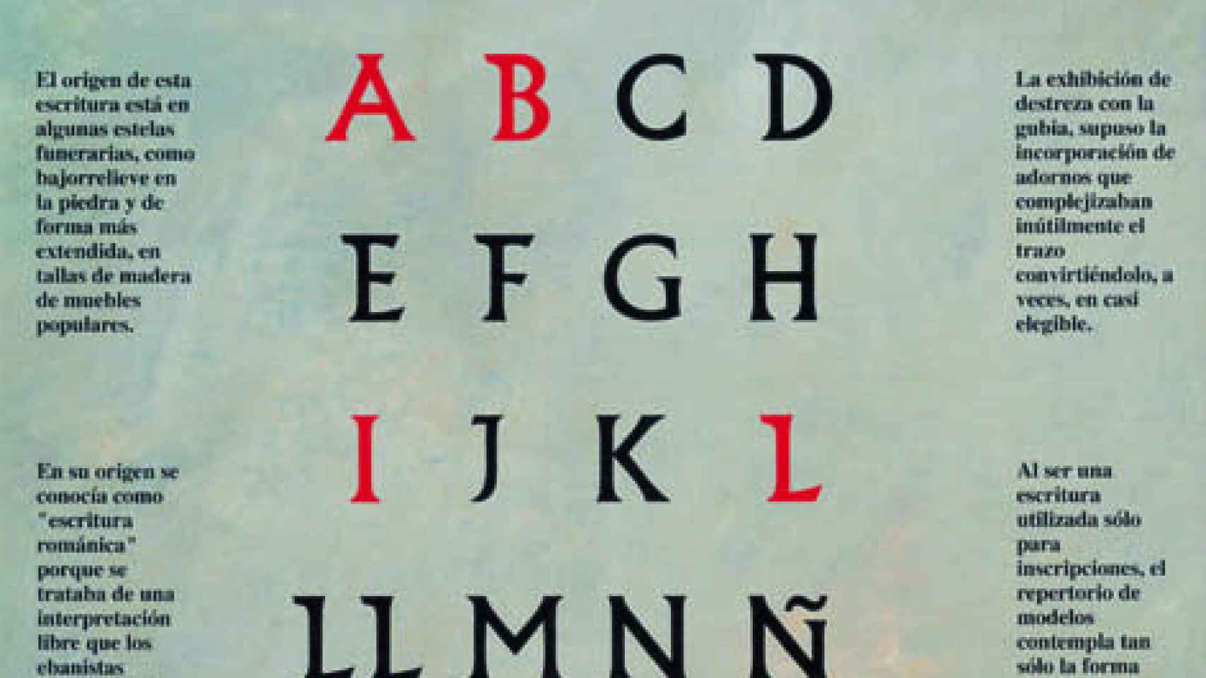 El alfabeto de Bilbao inventado por Alberto Corazón.