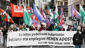 150.000 funcionarios vascos durante una jornada de huelga/Europa Press