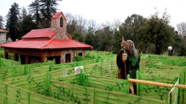 El jardín del caserío de Olentzero.