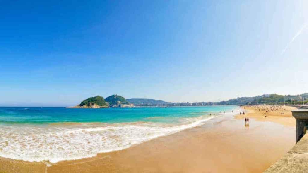 La playa de La Concha, en Donostia.