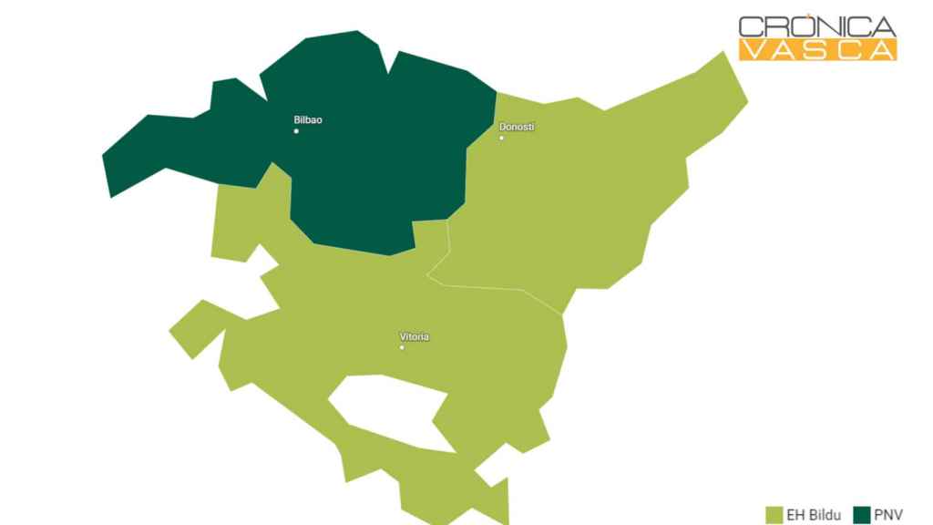 El PNV resiste Bizkaia mientras Bildu arrasa en Gipuzkoa y gana en Álava / CV