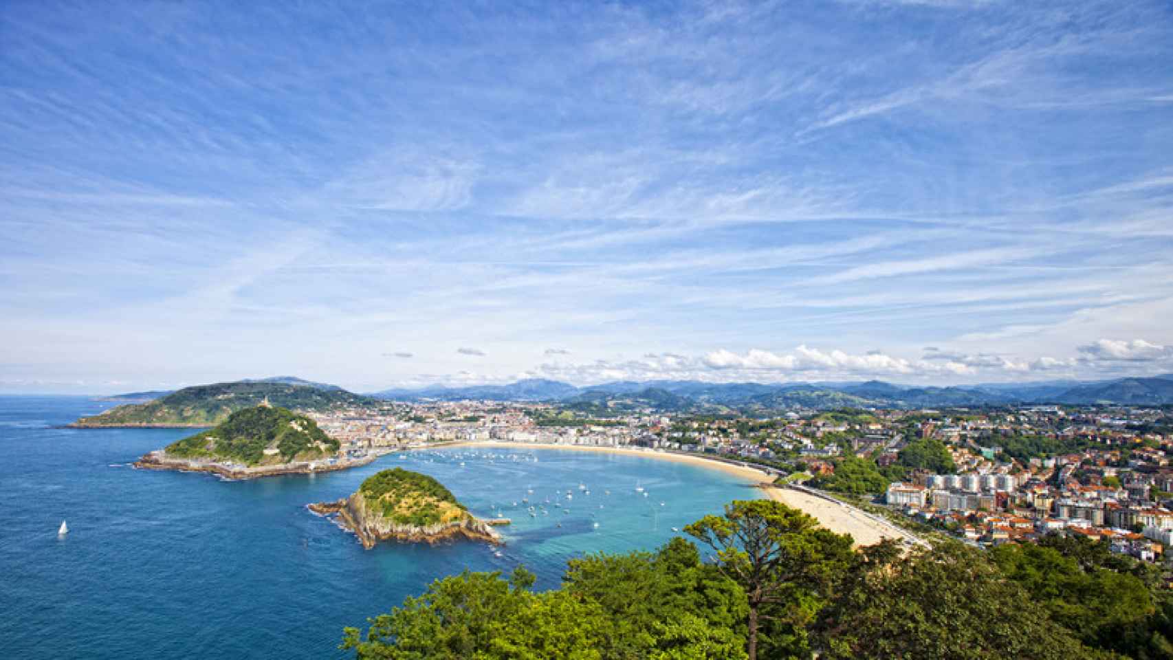 Foto panorámica de la ciudad de Donostia, en Gipuzkoa.