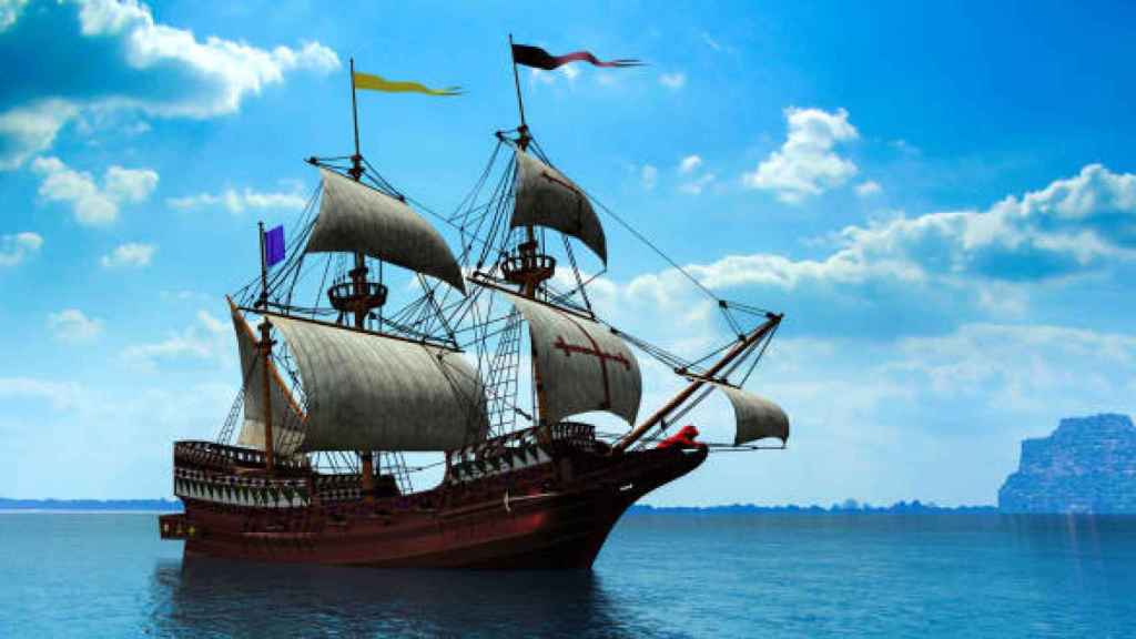 Un galeón antiguo.