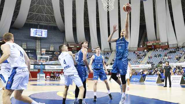 El Gipuzkoa Basket, durante un encuentro de esta temporada ante el Fuenlabrada.