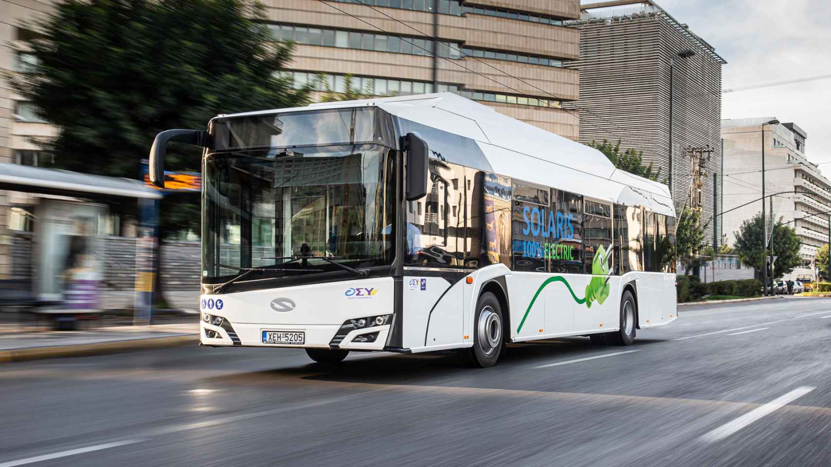 Autobús eléctrico de Solaris, modelo Urbino, de 12 metros de longitud.