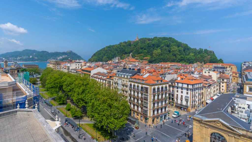 Vista aérea de la ciudad de Donostia.