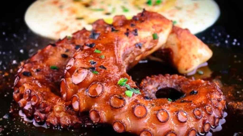 Pulpo cocinado.