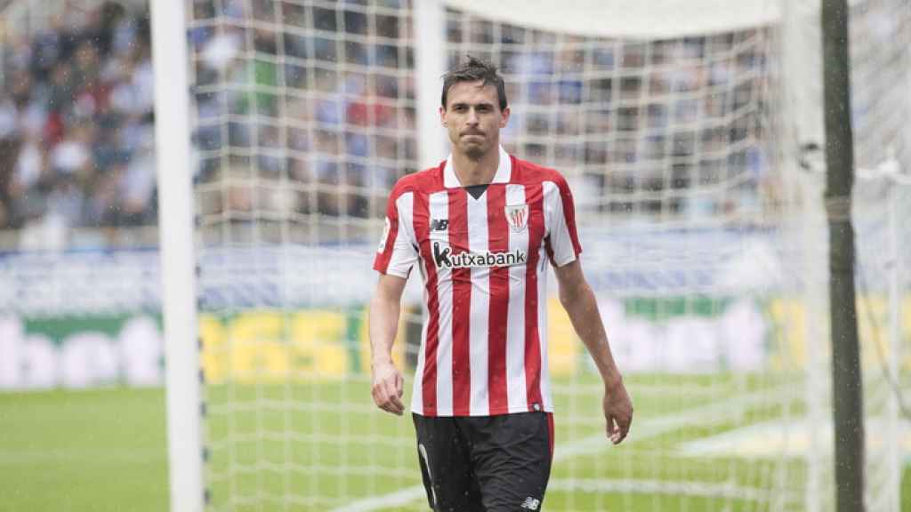 Ander Iturraspe, durante un encuentro con la elástica del Athletic Club.