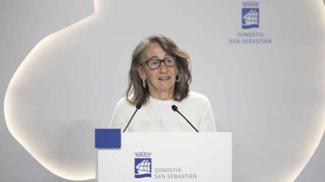 Marisol Garmendia durante una comparecencia en el Ayuntamiento de San Sebastián / Javier Etxezarreta - EFE